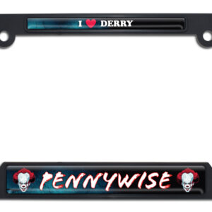 Pennywise "I Love Derry" Black Open Corner 2026 License Plate Frame