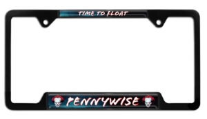 It - Pennywise Time to Float Black Open 2026 License Plate Frame