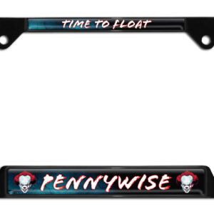 It - Pennywise Time to Float Black Open 2026 License Plate Frame