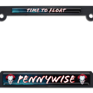 Pennywise "Time to Float" Black Open Corner 2026 License Plate Frame