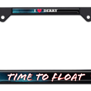Time to Float "I Love Derry" 2026 License Plate Frame Black Standard Size 2026 License Plate Frame