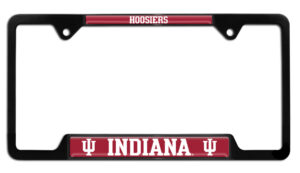 Indiana University Hoosiers Black Open Corners 2026 License Plate Frame