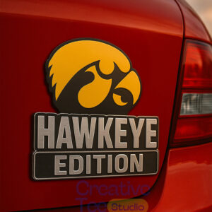 Iowa Hawkeyes Car Name Badge Emblem