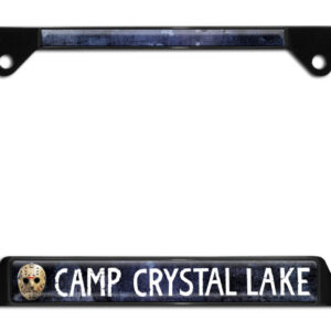 Jason Friday the 13th Camp Crystal Lake Black Open Corner 2026 License Plate Frame