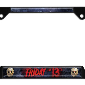 Friday the 13th Black Open Corners 2026 License Plate Frame