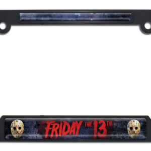 Friday the 13th Black Open Corner 2026 License Plate Frame