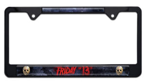 Friday the 13th Black Standard Size 2026 License Plate Frame