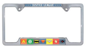 Justice League Color Open Corners 2026 License Plate Frame