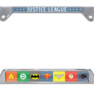 Justice League Color Open Corners 2026 License Plate Frame