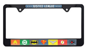 Justice League Color Black 2026 License Plate Frame
