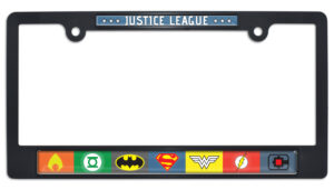 Justice League Color Black 2026 License Plate Frame