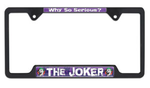 Joker Open Corners Black 2026 License Plate Frame