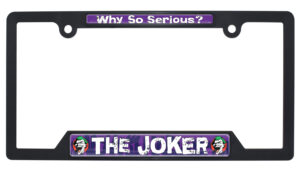 Joker Black Open Corners 2026 License Plate Frame