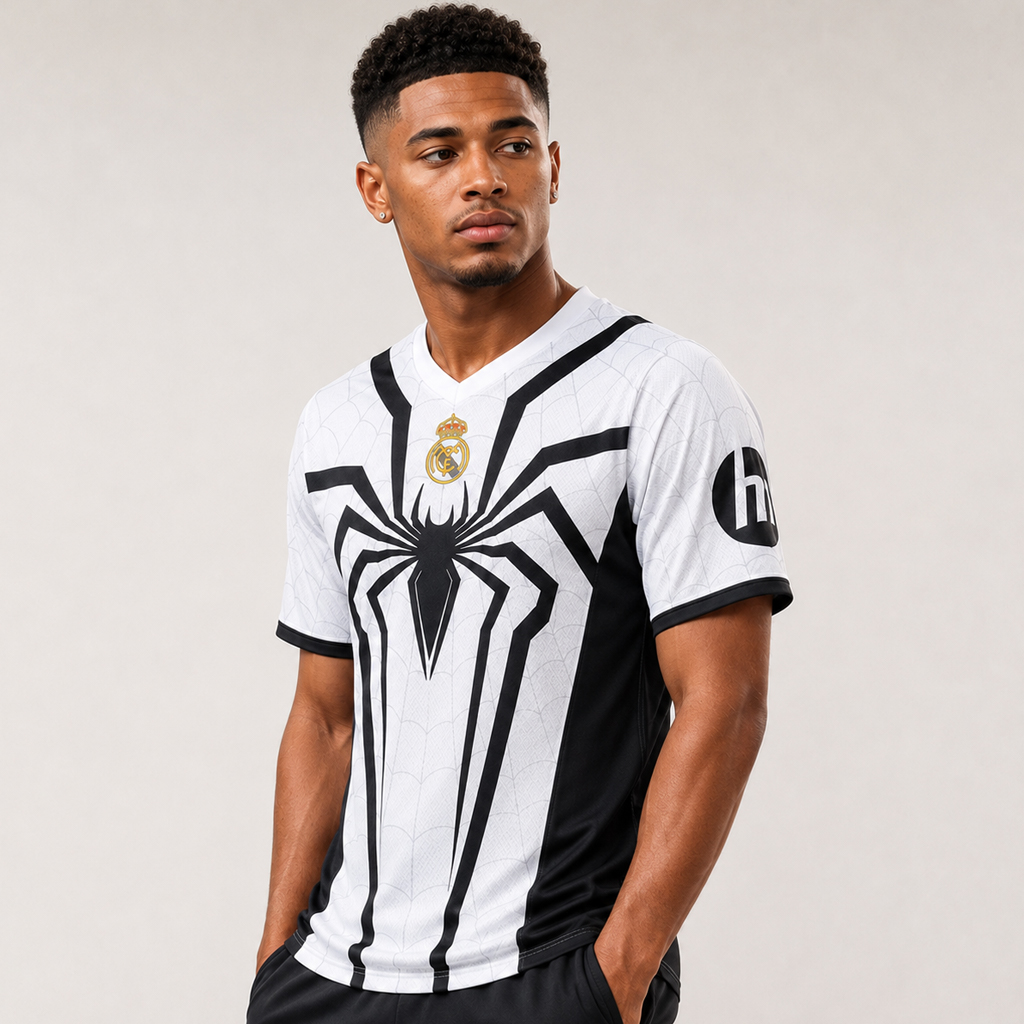 Jude Bellingham Real Madrid x Spider Man Soccer Jersey for Soccer Fans 2 Jude Bellingham Real Madrid x Spider Man Soccer Jersey for Soccer Fans - Image 2