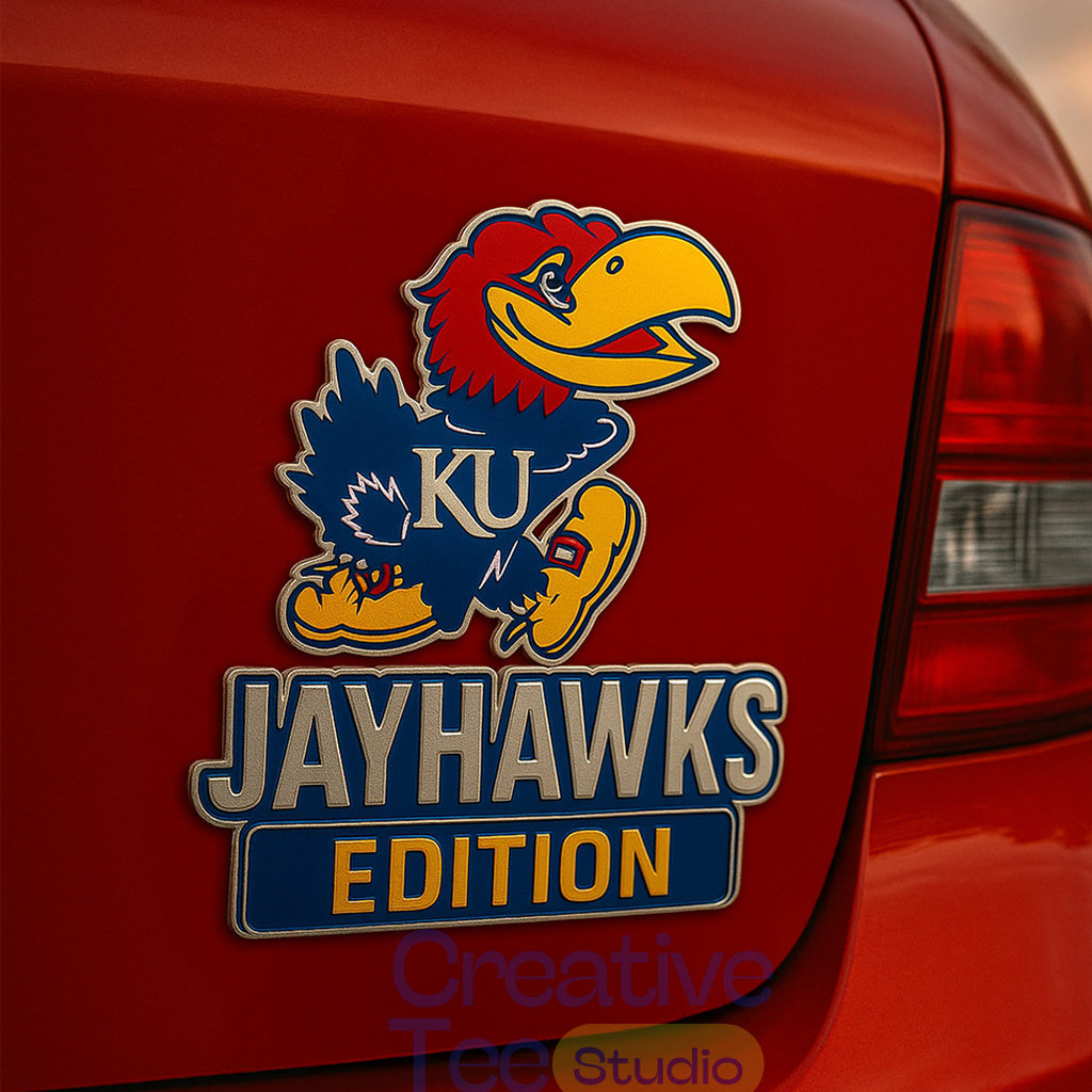 Kansas Jayhawks Car Name Badge Emblem 1 Kansas Jayhawks Car Name Badge Emblem