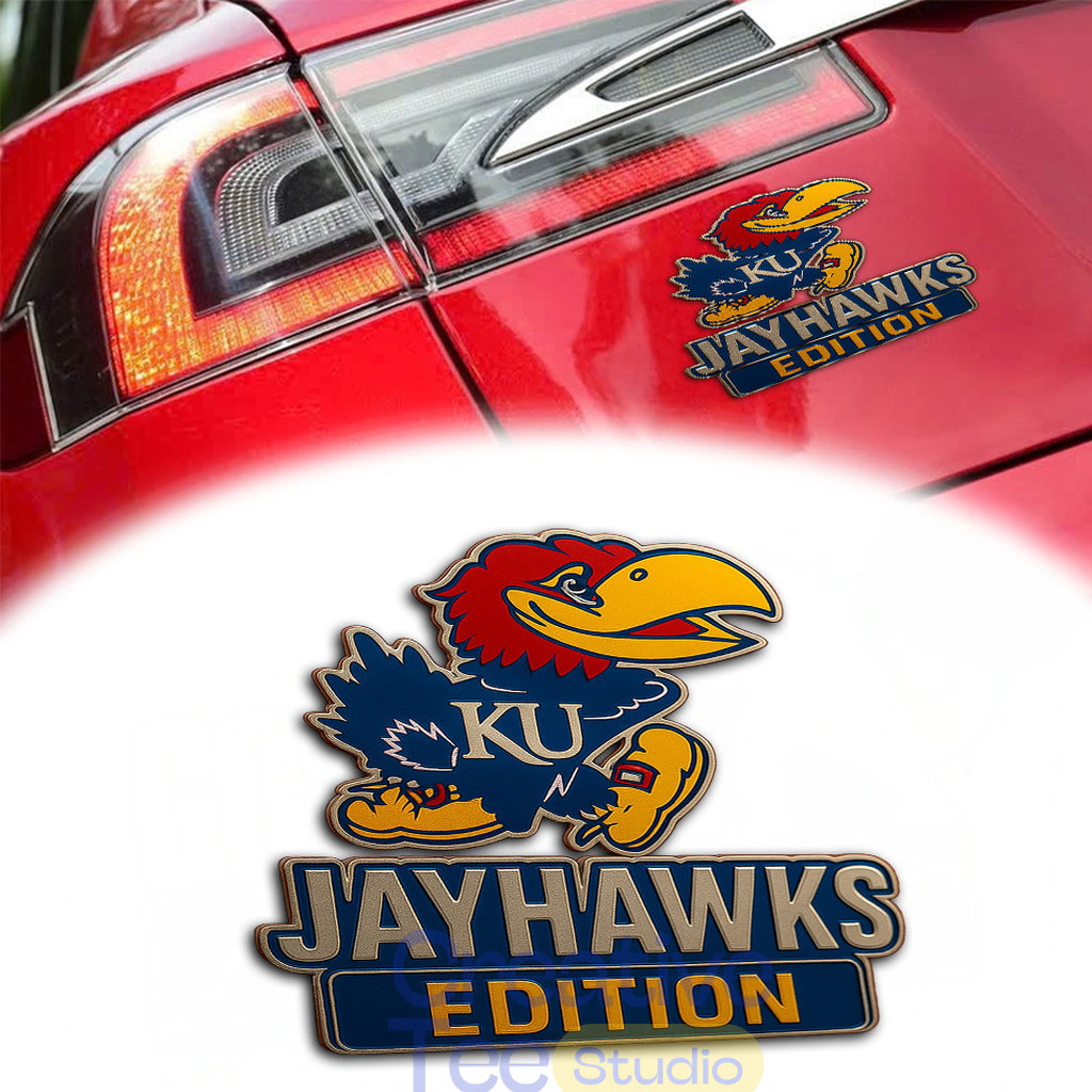 Kansas Jayhawks Car Name Badge Emblem 2 Kansas Jayhawks Car Name Badge Emblem