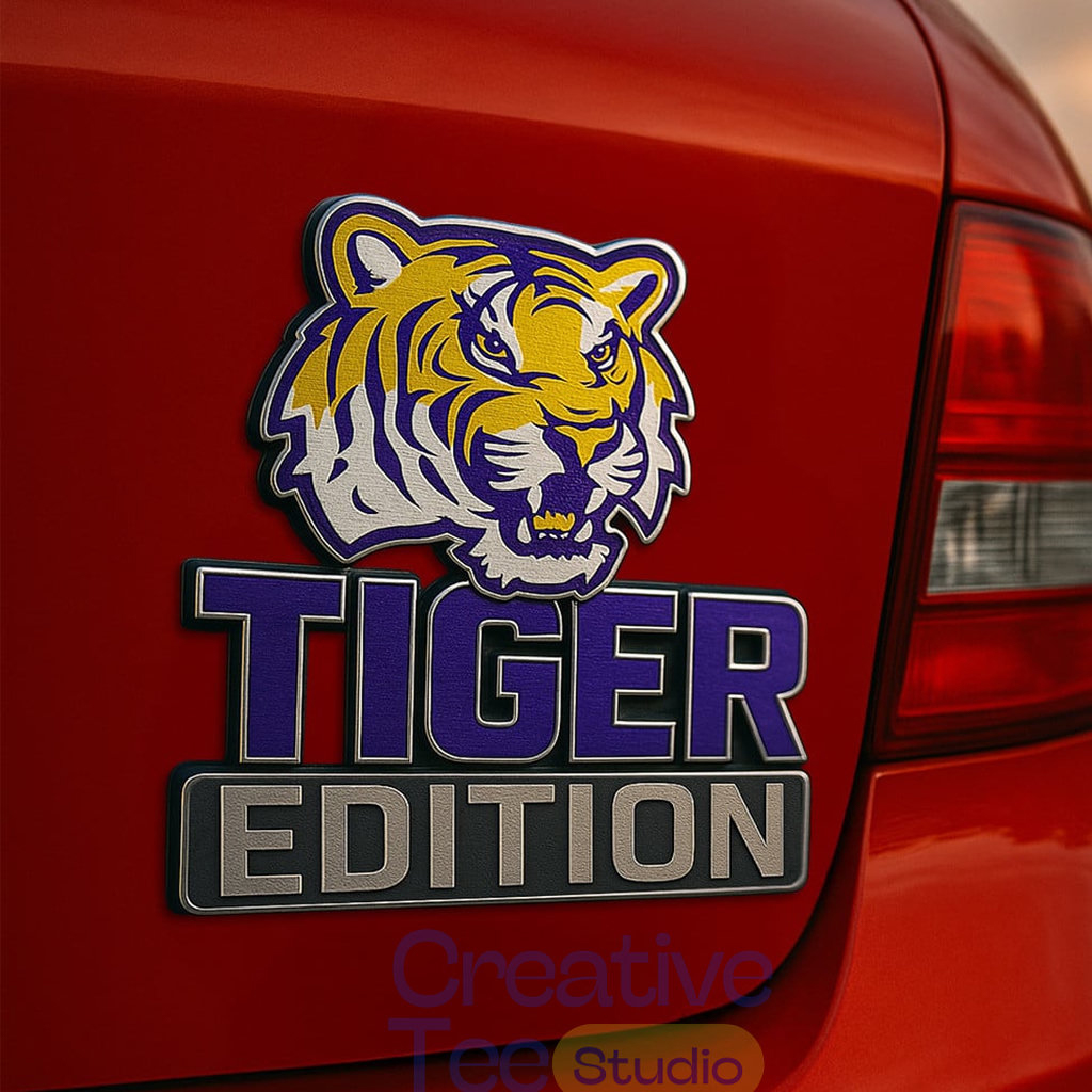 LSU Tigers Car Name Badge Emblem 1 LSU Tigers Car Name Badge Emblem