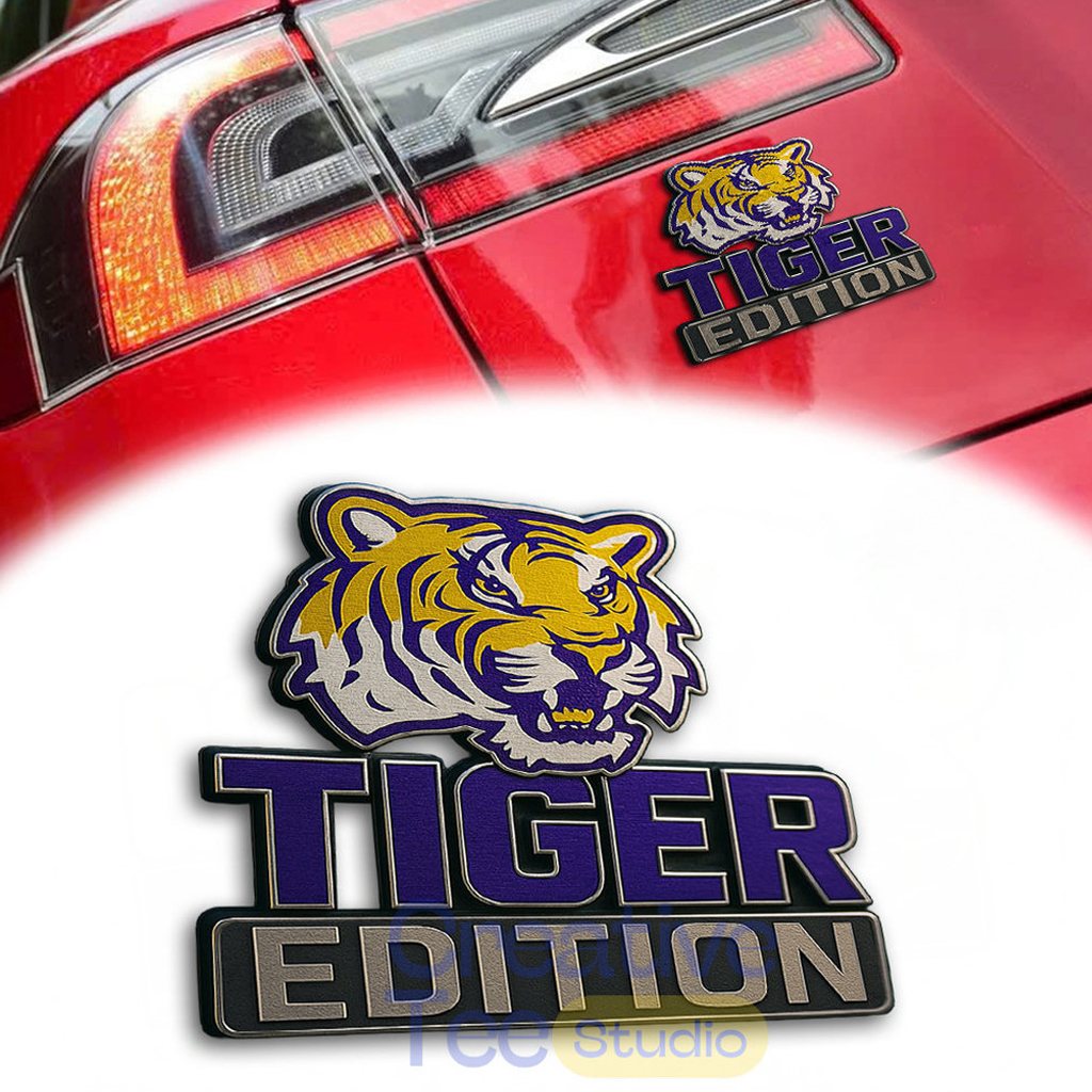 LSU Tigers Car Name Badge Emblem 2 LSU Tigers Car Name Badge Emblem