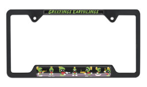 Marvin The Martian Open Corners Black 2026 License Plate Frame