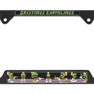 Marvin The Martian Open Corners Black 2026 License Plate Frame