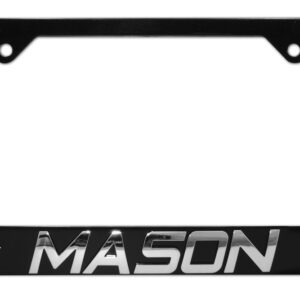 Mason Black 2026 License Plate Frame