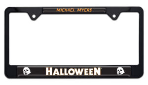 Michael Myers Halloween Movie Shiny Black Standard Size 2026 License Plate Frame