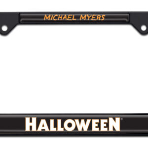 Michael Myers Halloween Movie Shiny Black Standard Size 2026 License Plate Frame