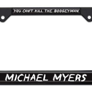 Michael Myers Boogeyman Halloween Movie Shiny Black Standard Size 2026 License Plate Frame