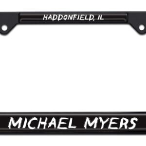 Michael Myers Haddonfield Halloween Movie Shiny Black Standard Size 2026 License Plate Frame