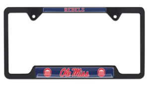 Ole Miss Rebels Black 2026 License Plate Frame
