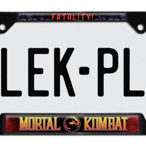 Mortal Kombat Fatality Black Open 2026 License Plate Frame
