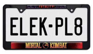 Mortal Kombat Fatality Black Standard 2026 License Plate Frame