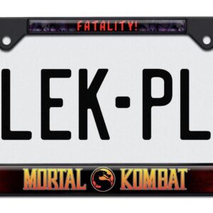 Mortal Kombat Fatality Black Standard 2026 License Plate Frame