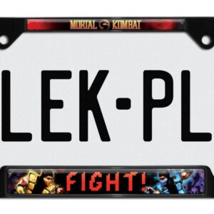 Mortal Kombat Fight Black Open 2026 License Plate Frame