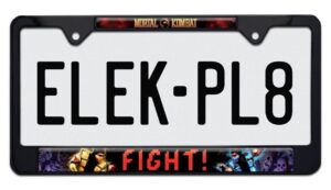 Mortal Kombat Fight Black Standard 2026 License Plate Frame