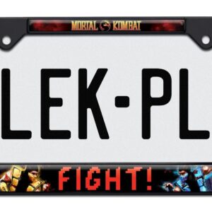 Mortal Kombat Fight Black Standard 2026 License Plate Frame