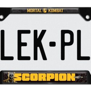 Mortal Kombat Scorpion Black Open 2026 License Plate Frame
