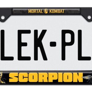 Mortal Kombat Scorpion Black Standard 2026 License Plate Frame