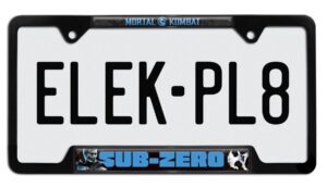 Mortal Kombat Sub-Zero Black Open 2026 License Plate Frame