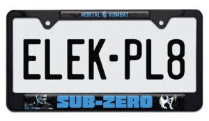 Mortal Kombat Sub-Zero Black Standard 2026 License Plate Frame