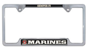 Full-Color Marines Semper Fi Open 2026 License Plate Frame