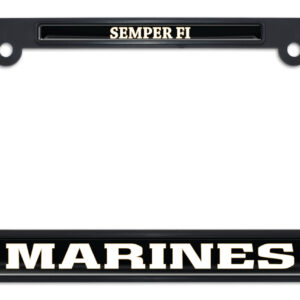 Full-Color Marines Semper Fi Black 2026 License Plate Frame