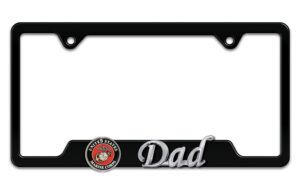 Marines Dad Black 2026 License Plate Frame