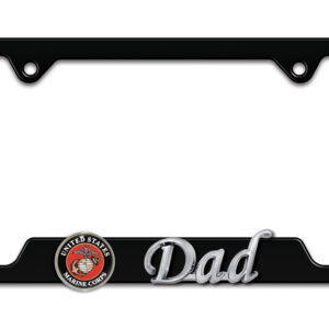 Marines Dad Black 2026 License Plate Frame