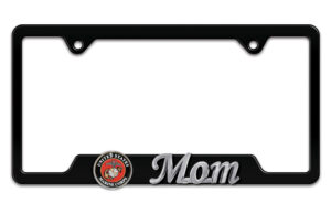 Marines Mom Black Open 2026 License Plate Frame