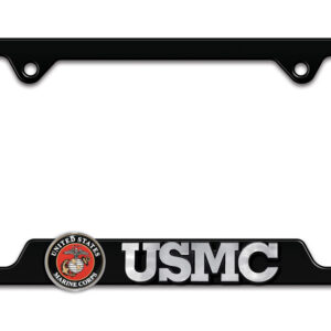 Marines USMC Black Open 2026 License Plate Frame