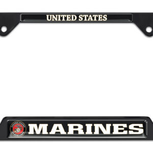 US Marines Black Open 2026 License Plate Frame