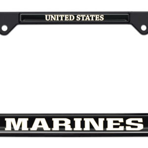 US Marines Black 2026 License Plate Frame