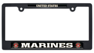 US Marines Black 2026 License Plate Frame