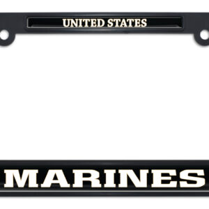 US Marines Black 2026 License Plate Frame